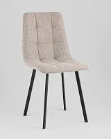 Стул Chilly, рогожка Lumos, бежевый, сиденье УТ000039785 Stool Group, бежевый/рогожка, ножки/металл/чёрный, размеры - *****