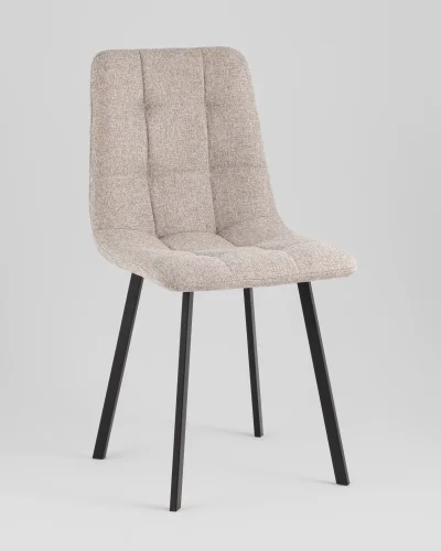 Стул Chilly, рогожка Lumos, бежевый, сиденье УТ000039785 Stool Group, бежевый/рогожка, ножки/металл/чёрный, размеры - *****