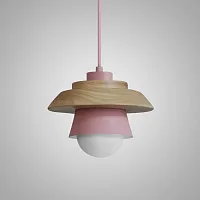 Светильник подвесной ECO Розовый 178164-26 ImperiumLoft розовый 1 лампа, основание коричневое в стиле современный 