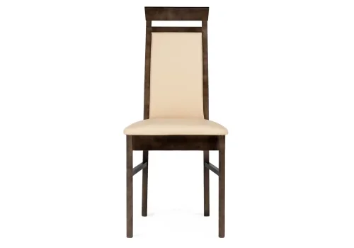 Деревянный стул Амиата орех / ваниль 474303 Woodville, бежевый/искусственная кожа, ножки/дерево/орех, размеры - ****450*500 фото 2
