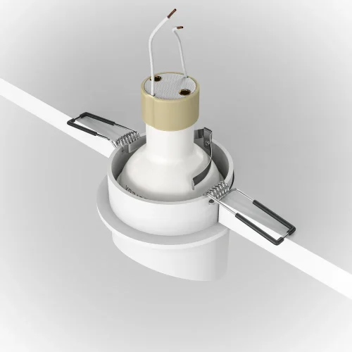 Светильник точечный Lipari DL044-01-GU10-W Maytoni белый золотой 1 лампа, основание белое в стиле современный  фото 3