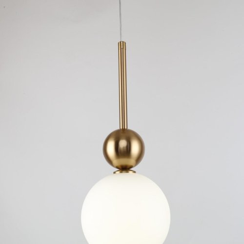 Светильник подвесной LED Chantra 4088-3P F-promo белый 3 лампы, основание латунь в стиле современный  фото 4