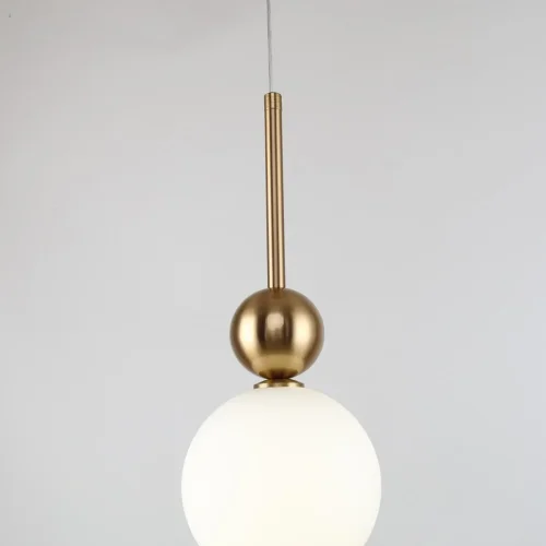 Светильник подвесной LED Chantra 4088-3P F-promo белый на 3 лампы, основание латунь в стиле современный фото 4