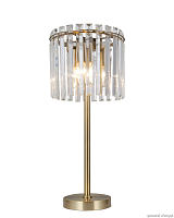Настольная лампа Levi V10762-3T Moderli прозрачная 3 лампы, основание латунь металл в стиле современный классический 