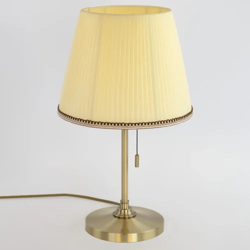 Настольная лампа Линц CL402733 Citilux бежевая 1 лампа, основание бронзовое металл в стиле классический прованс  фото 4