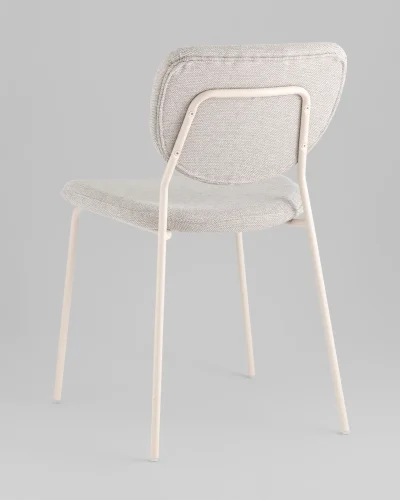 Стул обеденный Gigi, серый, белые ножки УТ000039036 Stool Group, серый/шенилл, ножки/металл/, размеры - ***** фото 5