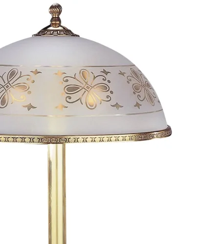 Настольная лампа P 6102 G Reccagni Angelo прозрачная белая 2 лампы, основание золотое латунь металл в стиле классический  фото 2