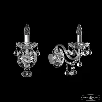 Бра 1409B/1/160/XL Ni Bohemia Ivele Crystal без плафона 1 лампа, основание прозрачное никель в стиле классический sp