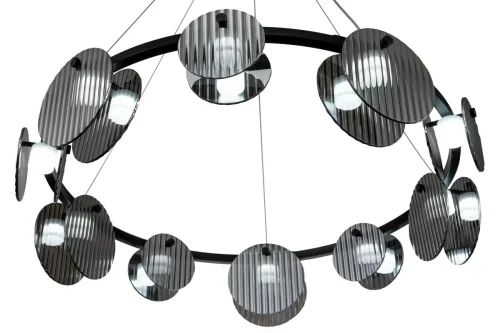 Светильник подвесной LED с пультом Relux 4008/02/10P Stilfort чёрный серый 1 лампа, основание чёрное в стиле современный с пультом фото 6