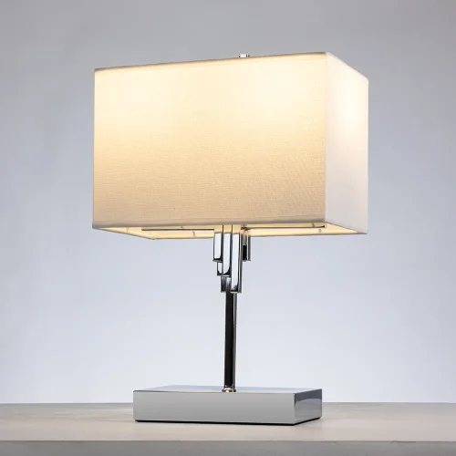 Настольная лампа Julietta A5037LT-2CC Arte Lamp белая 2 лампы, основание хром металл в стиле современный американский  фото 2