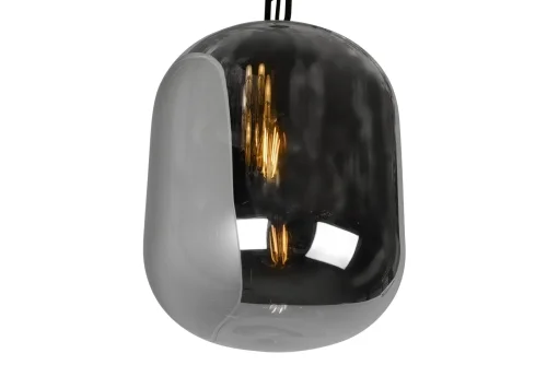 Светильник подвесной Mono 8792L/1P GR+BK iLamp серый чёрный 1 лампа, основание чёрное в стиле современный лофт выдувное фото 4