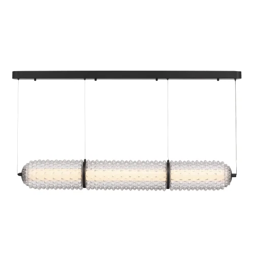 Светильник подвесной LED Saguaro SL6144.413.01 ST-Luce прозрачный на 1 лампу, основание чёрное в стиле современный линейный