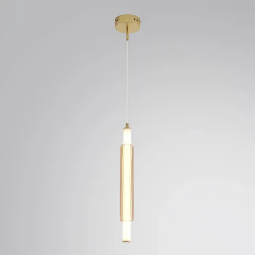 Светильник подвесной LED Trendy 8259/15WCL Lumion янтарный на 1 лампу, основание золотое в стиле современный фото 5 Светильник подвесной LED Trendy 8259/15WCL Lumion янтарный на 1 лампу, основание золотое в стиле современный фото 5