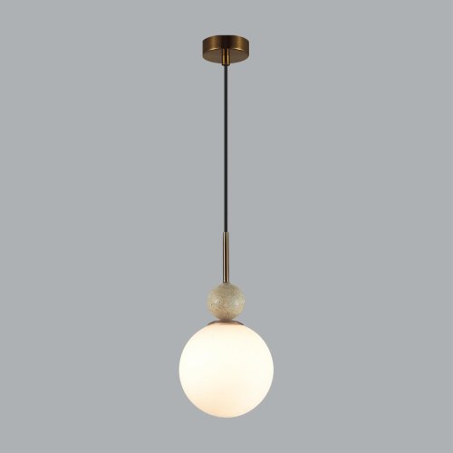 Светильник подвесной Lolla 6625/1A Odeon Light белый на 1 лампу, основание бронзовое в стиле современный классический шар фото 4
