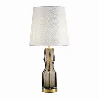 Настольная лампа Saya SL1005.704.01 ST-Luce серая 1 лампа, основание янтарное латунь стекло металл в стиле современный 