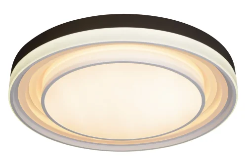 Люстра потолочная LED с пультом Summery B6317-192W/800 WH iLedex белая на 1 лампа, основание чёрное в стиле современный хай-тек с пультом кольца фото 2