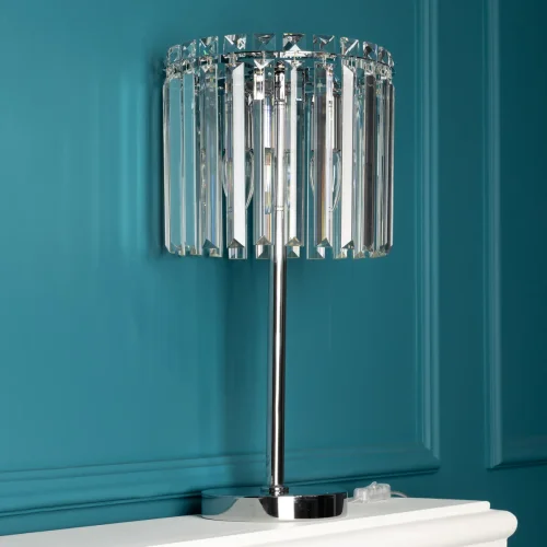 Настольная лампа интерьерная Джейн CL306831 Citilux прозрачная 3 лампы, основание хром металл в стиле классический  фото 4