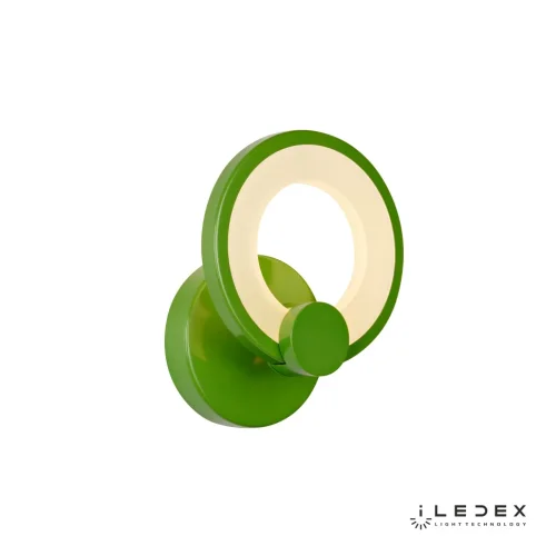 Бра LED Ring A001/1 Green iLedex зелёный на 1 лампа, основание зелёное в стиле современный хай-тек кольца фото 2