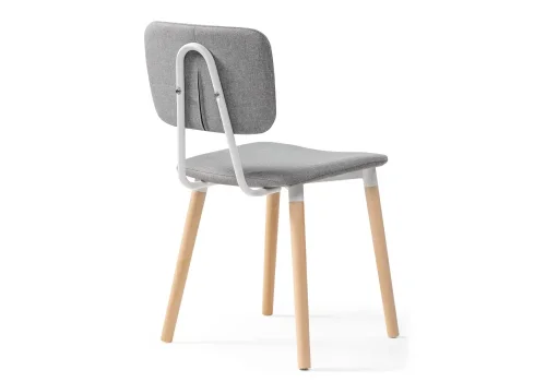 Деревянный стул Klint gray / wood 15298 Woodville, серый/ткань, ножки/массив бука дерево/натуральный, размеры - ****430*580 фото 4