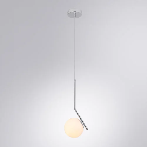 Светильник подвесной Bolla-Unica A1924SP-1CC Arte Lamp белый 1 лампа, основание хром в стиле современный  фото 2