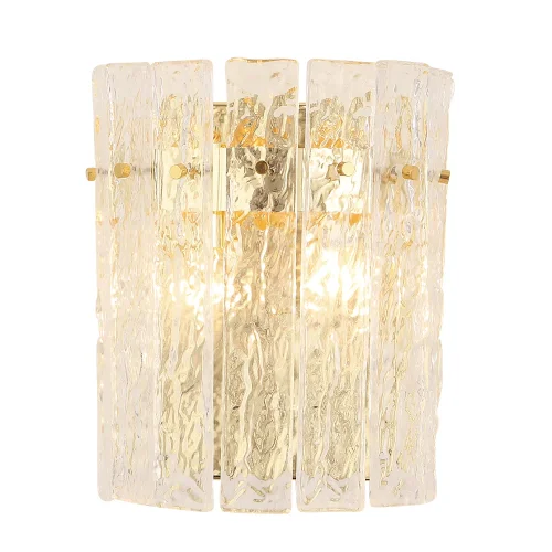Бра OVIEDO AP2 Crystal Lux прозрачный на 2 лампы, основание золотое в стиле классический 