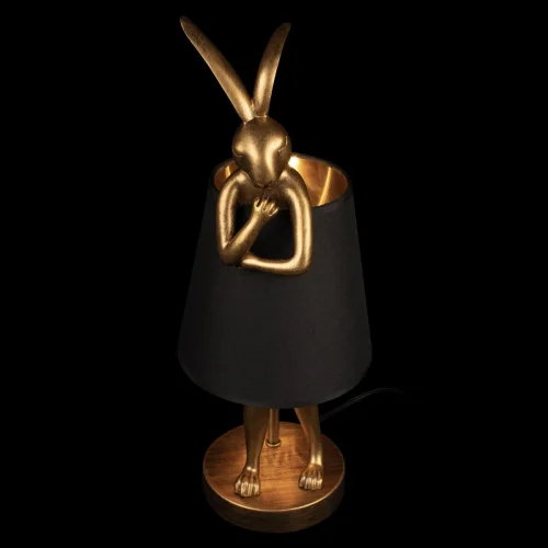 Настольная лампа Lapine 10315/A Black LOFT IT чёрная 1 лампа, основание золотое смола в стиле современный животные фото 6
