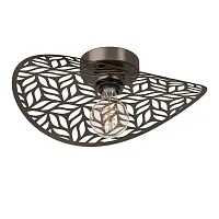 Светильник потолочный Swaby 44123 Eglo коричневый бронзовый на 1 лампу, основание коричневое бронзовое в стиле лофт современный 