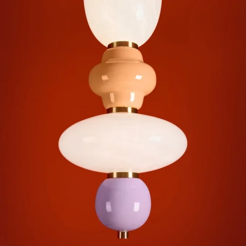 Светильник подвесной LED Solare FR5594PL-L15B Freya белый разноцветный на 1 лампу, основание чёрное в стиле мемфис современный фото 6 Светильник подвесной LED Solare FR5594PL-L15B Freya белый разноцветный на 1 лампу, основание чёрное в стиле мемфис современный фото 6