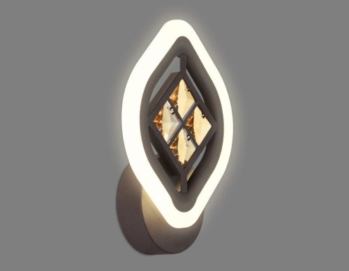 Бра LED Ice FA278 Ambrella light белый на 1 лампа, основание коричневое в стиле хай-тек современный квадраты фото 4