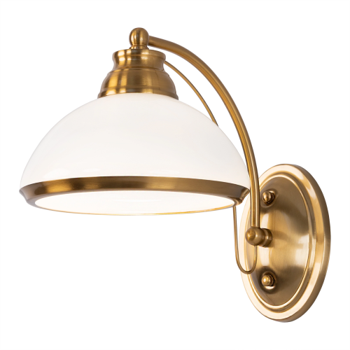 Бра Краков CL401313 Citilux белый на 1 лампу, основание бронзовое жёлтое в стиле современный 