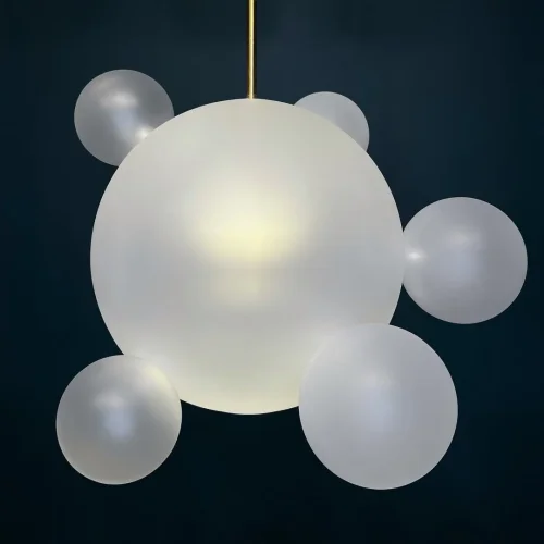 Светильник подвесной Bubble BOLLE BLS LAMP white glass circle 99038-22 ImperiumLoft белый на 3 лампы, основание белое в стиле современный фото 3 Светильник подвесной Bubble BOLLE BLS LAMP white glass circle 99038-22 ImperiumLoft белый на 3 лампы, основание белое в стиле современный фото 3
