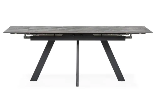 Керамический стол Невис 140(200)х80х76 оробико / черный 553537 Woodville столешница серая из керамика фото 2