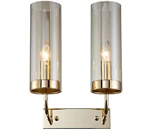 Бра Metric V10022-2W Moderli янтарный 2 лампы, основание золотое в стиле современный 