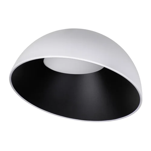 Светильник потолочный LED Egg 10197/500 WB LOFT IT белый на 1 лампу, основание чёрное белое в стиле современный круглый