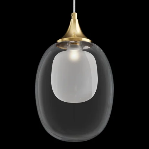 Светильник подвесной Aura MOD016PL-01BS Maytoni прозрачный 1 лампа, основание латунь в стиле современный  фото 3