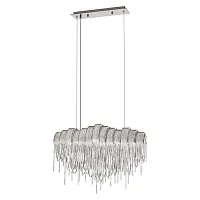 Люстра подвесная Volver 10404/720L SN LOFT IT никель на 5 ламп, основание никель в стиле арт-деко цепочки Люстра подвесная Volver 10404/720L SN LOFT IT никель на 5 ламп, основание никель в стиле арт-деко цепочки