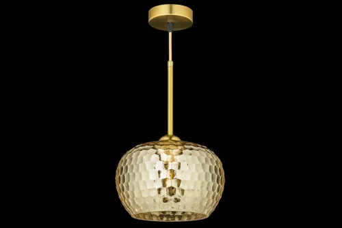 Светильник подвесной Davagna E 1.P4 C Arti Lampadari янтарный золотой 1 лампа, основание золотое в стиле современный  фото 3