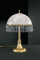 Настольная лампа P 1831 Reccagni Angelo белая 2 лампы, основание античное бронза латунь металл в стиле классический 