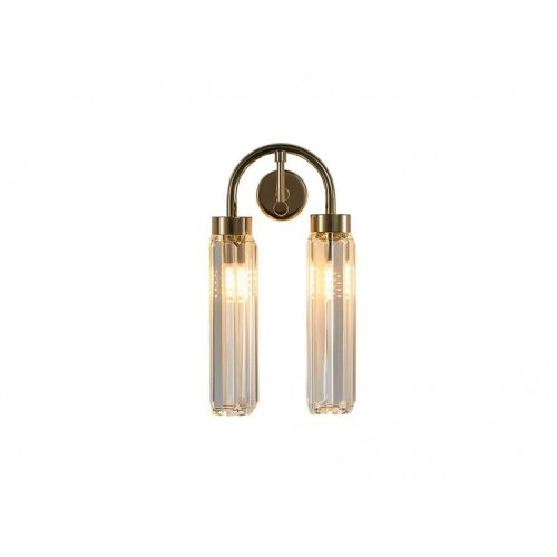 Бра 4522/A gold Newport прозрачный на 2 лампы, основание золотое в стиле современный 