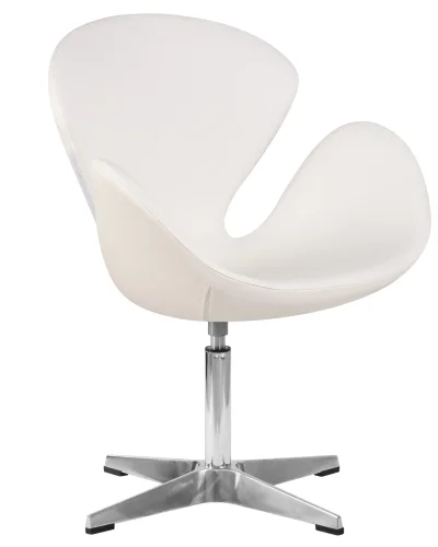 Кресло дизайнерское 69A-LMO SWAN, цвет сиденья белый (P23), алюминиевое основание Dobrin, белый/ткань, ножки/металл/алюминий, размеры - ****710*600 фото 2