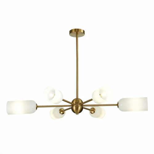 Люстра потолочная Treviso SL1180.202.06 ST-Luce белая на 6 ламп, основание золотое в стиле современный 