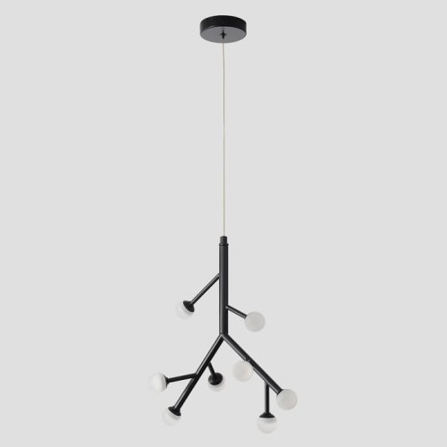 Светильник подвесной ЛЕД TWIG SP16W LED Crystal Lux белый на 1 лампу, основание чёрное в стиле современный фото 2