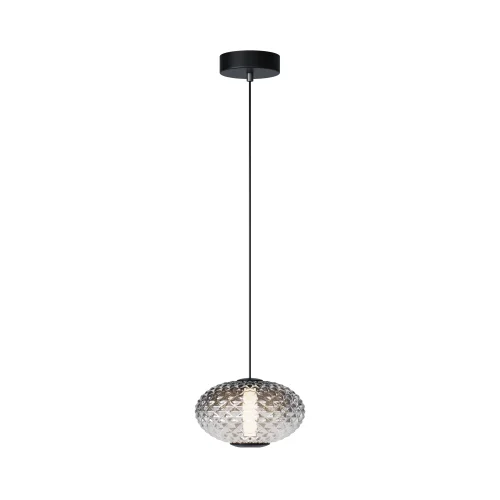 Светильник подвесной LED Bruma MOD397PL-L10B3K Maytoni дымчатый на 1 лампу, основание чёрное в стиле современный 