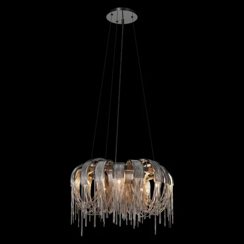 Люстра подвесная Volver 10404/650 SN LOFT IT никель на 5 ламп, основание никель в стиле арт-деко цепочки фото 2