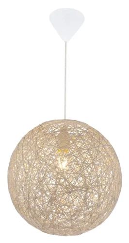 Светильник подвесной COROPUNA 15252B Globo бежевый 1 лампа, основание белое в стиле современный шар
