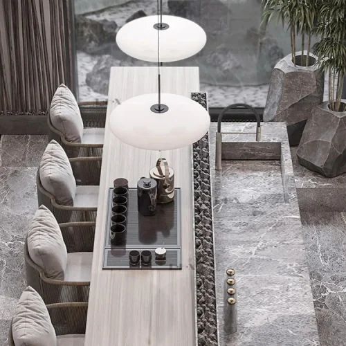 Светильник подвесной LAKIN black D30 189884-23 ImperiumLoft белый на 6 ламп, основание чёрное в стиле современный фото 5