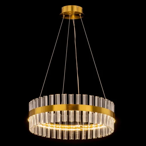 Люстра подвесная LED с пультом Рианна CL337053 Citilux прозрачная на 1 лампа, основание бронзовое в стиле современный лофт арт-деко с пультом фото 5
