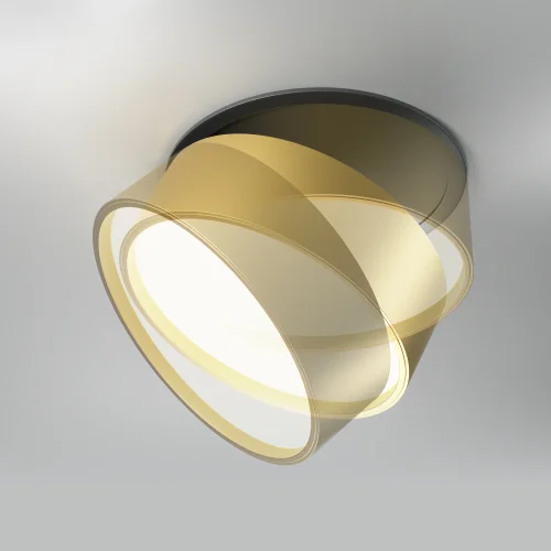 Светильник точечный LED Onda DL024-18W4K-BMG Maytoni матовый золото на 1 лампу, основание чёрное в стиле современный хай-тек круглый фото 7