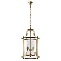 Светильник подвесной Lighthouse 10456/8 AB LOFT IT прозрачный на 8 ламп, основание бронзовое в стиле классический арт-деко 