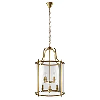 Светильник подвесной Lighthouse 10456/8 AB LOFT IT прозрачный на 8 ламп, основание бронзовое в стиле классический арт-деко 